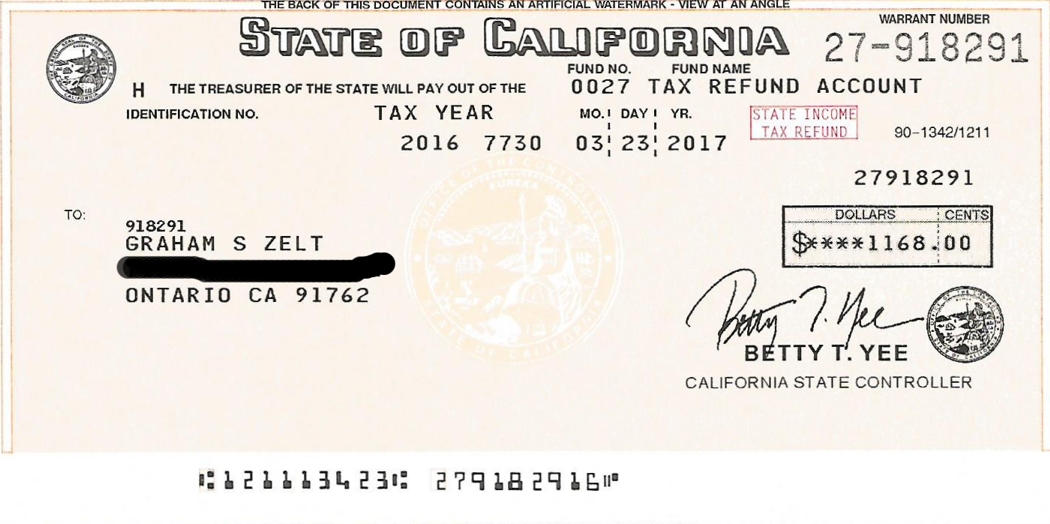 State Of California Tax Rebate